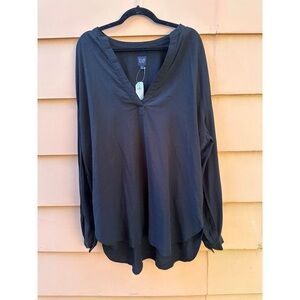GAP Black Long Sleeve Oversized Blouse XL